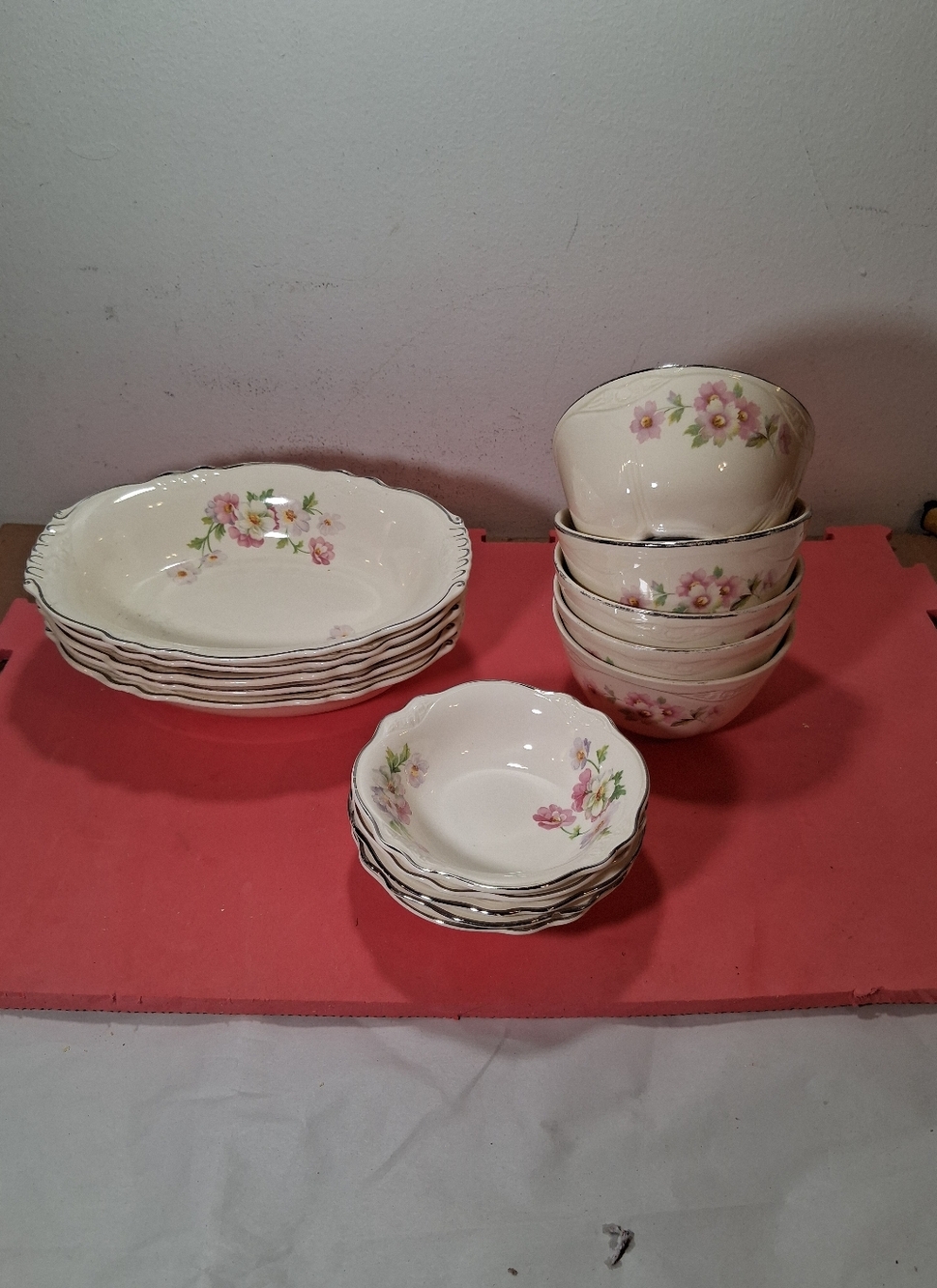 15 Homer Laughlin Virginia Rose Floral Bowls Round and Oval USA - Picture 2 of 9